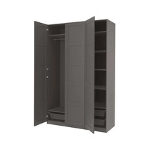 Ikea Koyu Gri Şık Kapaklı Gardırop