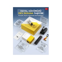Taşınabilir Mini Led Projeksiyon Cihazı Ev Sinema Sistemi, Çoklu Bağlantı Hdmı/usb/av Ve Kumandalı Taşınabilir Projektör Siyah - 936870599