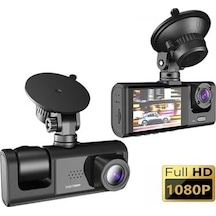 Woodhub Dv300 Yeni 3 Kameralı Araç Içi Kayıt Kamerası Trafik Recorder 2 Inç Ips Ekran Full Hd 1080p