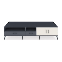 Kronos Tv Ünitesi 3 Raflı 2 Çekmeceli 2 Kapaklı 220x59x51 Antrasit-aytaşı/antrasit Aytası/antrasıt - Antrasıt