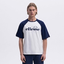 Ellesse Em009-2-sgr Bisiklet Yaka Erkek T-shirt - Beyaz / Gri
