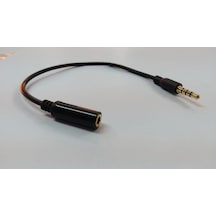 Stereo Kablo - 3.5 Mm - 4 Boğumlu - Erkek - Dişi - 20 Cm