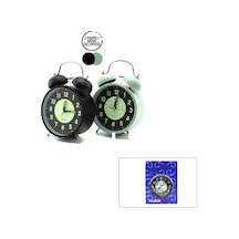 Alarm Clock No-847 Yuvarlak Masa Çalar Saat Metal Kasa Renkli Pilli - Işıklı - Fosforlu Çap: 11cm Bgc-37 Herhangi Bir Renk Gönderilir 4741 Antik Pirinç