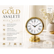 Gold Asaleti Roma 25 X 20 Cm Metal Masa Saati