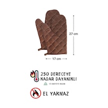 Simple 3lü Set Ayar Askılı Cepli Mutfak Önlüğü Seti 2 Eldiven Şef Garson Kafe Aşçı Barista Pembe