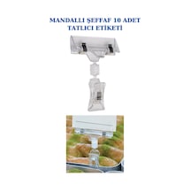 Şeffaf Mandallı Tatlıcı Etiketi 10 Adet