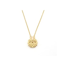 Çelik Kolye Kadın Altın Kaplama Açılabilir Yonca Model Kly-620