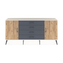 Arges Konsol 2 Raflı 4 Çekmeceli 2 Kapaklı 176x30x83 Aytaşı-çam/antrasit Çam/antrasit