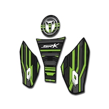 Qjmoto Srk125 Tank Pad Seti Karbon Yeşil