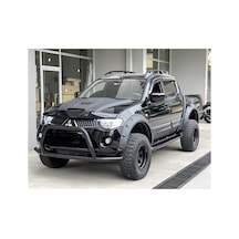 Mitsubishi L200 2007-2014 Dakar Dodik Seti Mat Siyah Vida Görünümlü Çamurluk Dodik Fender Flare