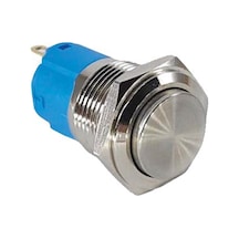 16mm Metal Kalıcılı Buton 1no/1nc Çıkık Ledsiz