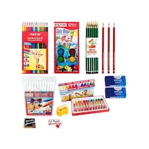 Fatih 12'li Okul Kırtasiye Seti Kuru Sulu Pastel Keçeli Kalem Set