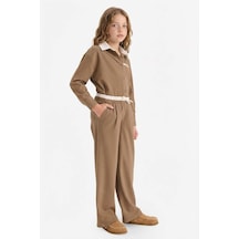 Defacto Kız Çocuk Beli Lastikli Wide Leg Pantolon G4506a825wnbg75 Bej-bg75