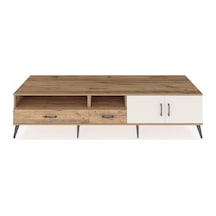 Kronos Tv Ünitesi 3 Raflı 2 Çekmeceli 2 Kapaklı 220x59x51 Çam-aytaşı/çam Aytası/atlas Çam - Atlas Çam