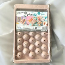Pudra Pembe 33 Lü Küre Buz Kalıbı Yuvarlak Buz Kalıbı 25 X 15 Plastik Plastik Diğer