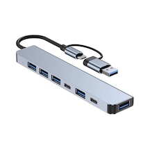 Tr Type C To Usb 3.0 7in1 Port Çoğaltıcı Hub Adaptör - Al4615