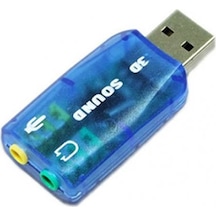 Harici Usb 2.0 - 3D Sanal Audio Ses Kartı Adaptör Dönüştürücü 5.