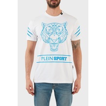 Plein Sport Erkek T Shirt Tıps102It01-Beyaz