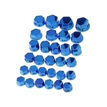 Suntek Motosiklet Vida Somun Civata Kapatma Başlığı Dekorasyon Yamaha Mavi 30 Parça