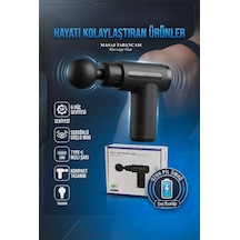 Compact 6 Kademeli 4 Başlıklı Masaj Tabancası Siyah