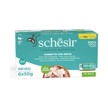 Schesir Multipack Ton Balıklı Ve Çipuralı 6x50 Gr Yetişkin Konserve Kedi Maması