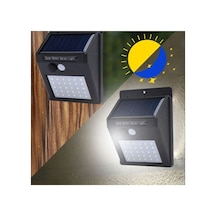 Pır Hareket Sensör 20 Led Solar Enerji Su Geçirmez Duvar Lambası