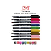 Fudebiyori Brush Pen, 9'lu Set, Renkli