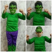 Avengers Hulk Yeşil Dev Çocuk Kostümü Maske