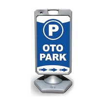 Otopark Reklam Ve Yönlendirme Uyari Dubasi A Tabela Gri