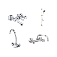 Erce Klasik Banyo Lavabo + Eviye Bataryası Sürgülduş Takımı