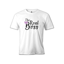 The Real Boss Beyaz Erkek Tshirt