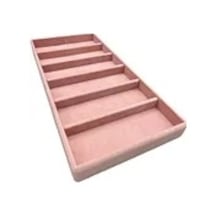 Lefkoşa Model Süet Kumaş Pembe Renk 38 Cm / 19 Cm Gözlük Sergileme Çekmece İçi Stand