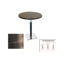 Üçüz Masa Ayarlanabilir 60 Cm Yuvarlak - Werzalit, Wermodin Ve Allzalit Tabla - Palazzo Çok Renkli