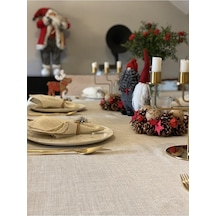 Valerium Simli Gold Masa Örtüsü 150 X 260 Altın