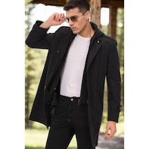 Plt8334 Dewberry Erkek Palto-siyah-lacivert-2