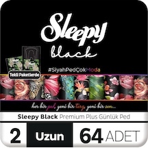 Sleepy Black Premium Plus Günlük Ped Uzun 64 Adet