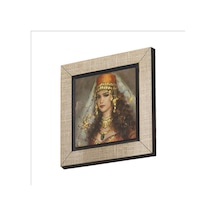 Osmanlı Kadın Çizimi Baskılı Mdf Magnetkrt-110