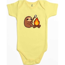 Zepplin Giyim Camp Cute Sarı Bebek Body Zıbın