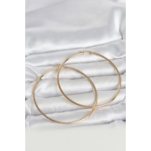316l Çelik Gold Renk 70 Mm Kadın Halka Küpe Diğer
