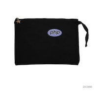 Zepplin Giyim Php Yazılımcı Siyah Clutch Astarlı Cüzdan / El Çantası Siyah