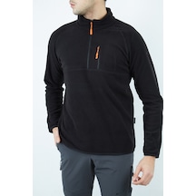 Alpinist Gamma Yarım Fermuarlı Erkek Polar Siyah (520730569)