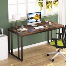 Zizuva Tasarım Ayaklı Çalışma Masası Ceviz - Siyah