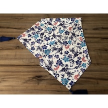 Blue Blanc Çiçek Desenli Runner Çok Renkli