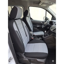 Favori Serisi Gri Peugeot Partner İle Uyumlu Tam Set Oto Koltuk Kılıfı Arka Koltuk 2+1