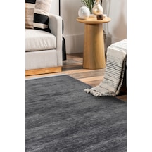 Azra Antrasit Kaymaz Taban Halı – Salon, Çocuk Odası ve Mutfak için Yıkanabilir, Yumuşak Kilim