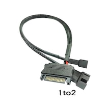SATA Power To 2 Port Y 2 Pin Fan Çevirici PWM Çoklayıcı Splitter