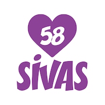 Kalpli 58 Sivas Araba Sticker 17x17 Cm Mor