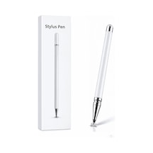 Lbk Samsung A21 Uyumlu Dokunmatik Stylus Kalem Disk Uçlu Hassas Beyaz Tablet Telefon Çizim Kalemi
