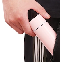 Novahub Kırmızı Taşınabilir Cep Termos Bardak Paslanmaz Çelik Mini Açık Kamp Su Şişesi Kırmızı