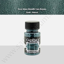 Cadence Dora Glass Metalik Cam Boyası 50 Ml. 3140 Petrol
